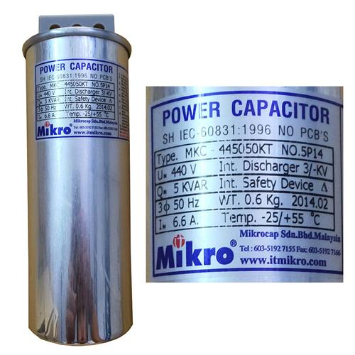 Tụ bù khô MIKRO 3P 5KVAr 440V ( MKC-445050KT )